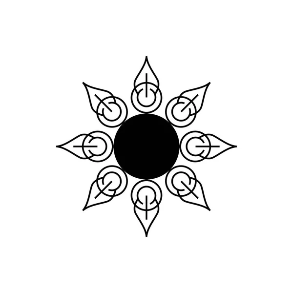 Patrón Circular Mandala Ornamento Vector Redondo — Vector de stock