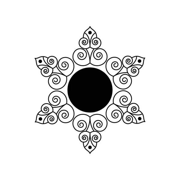 円形のパターン 曼荼羅 丸ベクトル装飾 — ストックベクタ