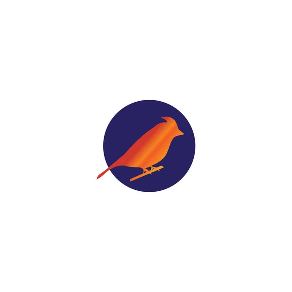 Logo Pájaro Ilustración Diseño Vector Clipart Color Animal — Archivo Imágenes Vectoriales