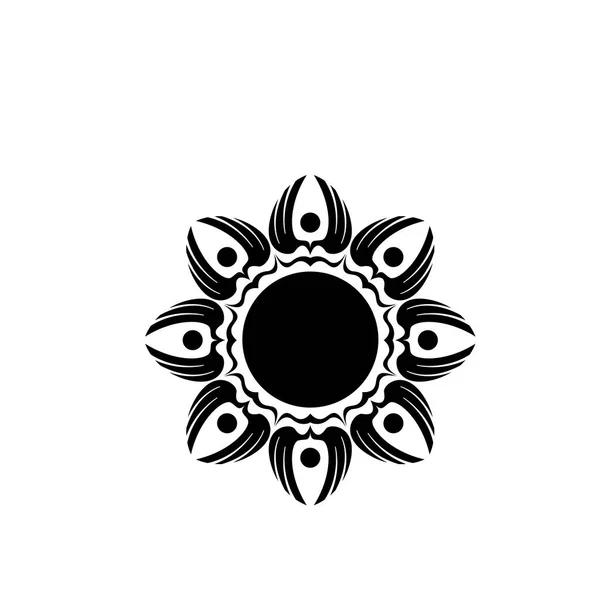 Circular Pattern Mandala Vector Ornament Decoration Symmetry Vintage — Stockvektor
