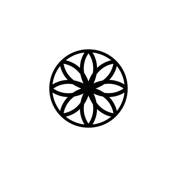 Kreisförmiges Muster Mandala Runde Vektor Ornament Decoration Symmetrie Jahrgang — Stockvektor
