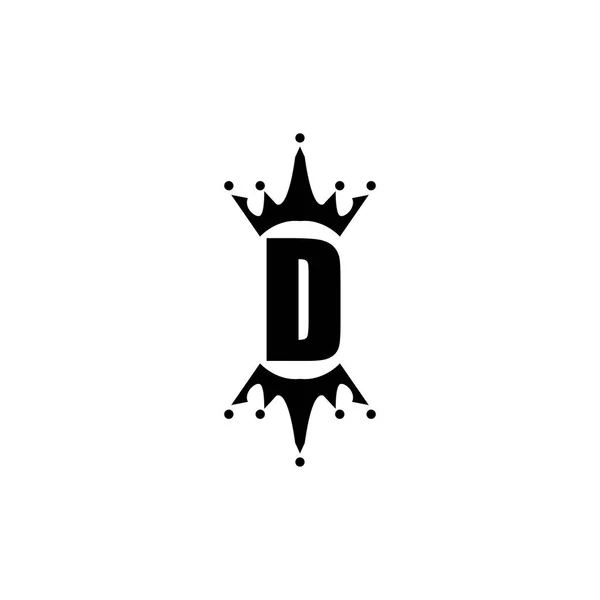Harfi Logo Şablonu King Crown Illüstrasyon Vektör Tasarımı — Stok Vektör