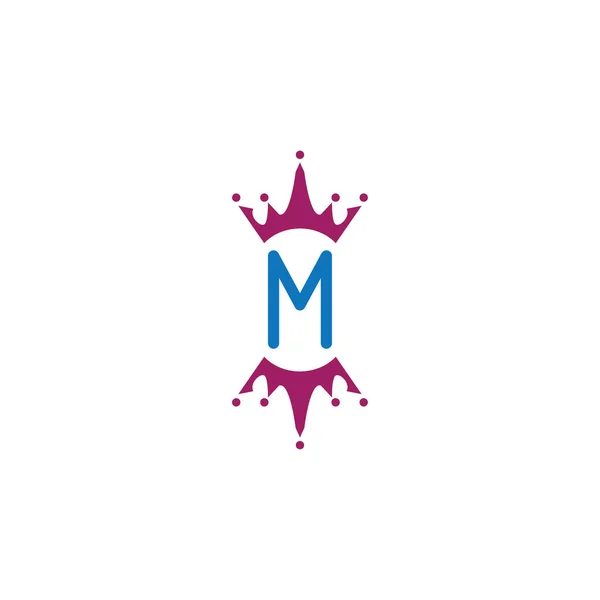 Carta Logotipo Modelo Rei Coroa Ilustração Vetor Design —  Vetores de Stock