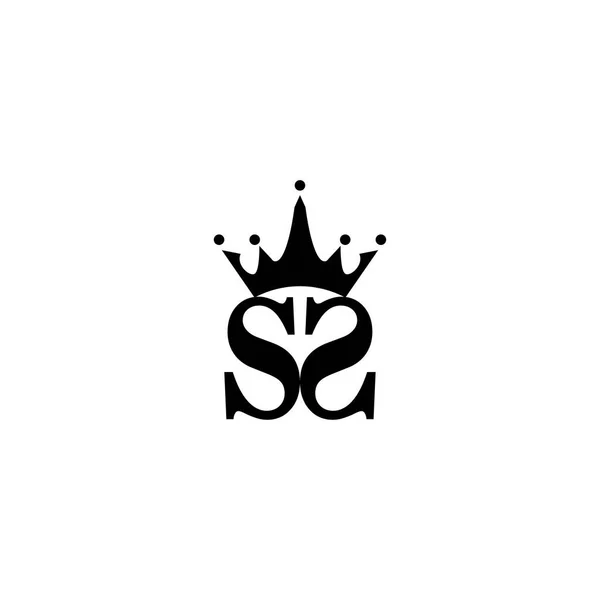 Letter Logo Sjabloon Kroon Illustratie Vector Ontwerp — Stockvector