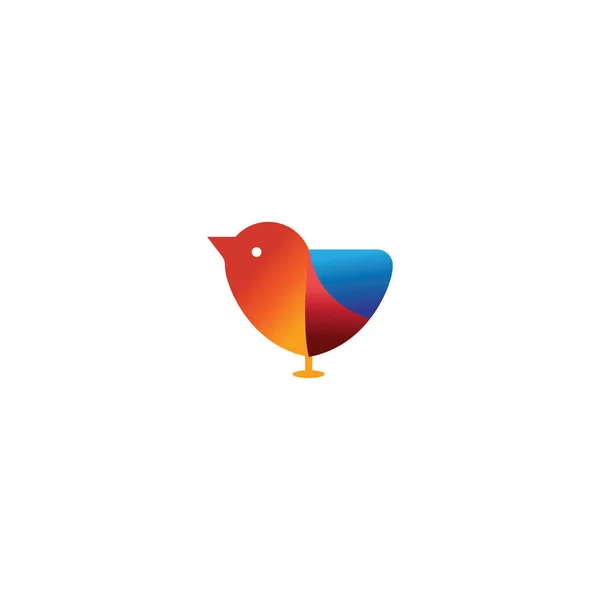 Kuş Logosu Resimli Aşk Tasarım Şablonu — Stok Vektör