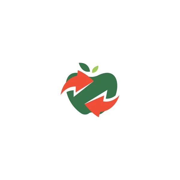 Яблочный Логотип Иллюстрация Креативный Дизайн Векторный Цвет — стоковый вектор