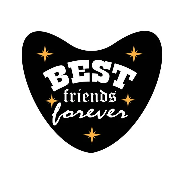 Best Friend Forever Quote Love Design Vector Illustration - Stok Vektor