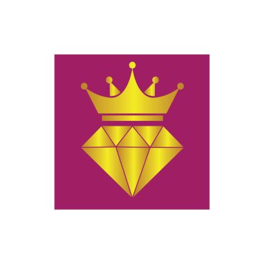 diamond king logo crown vector design illustration
