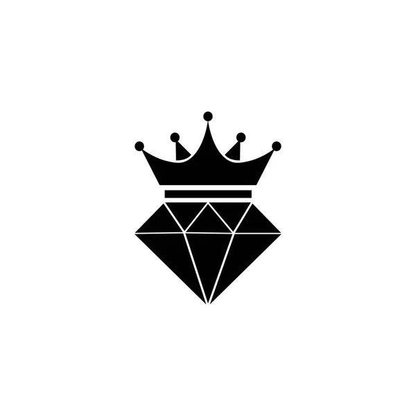Алмазний Король Логотип Корона Векторний Дизайн Ілюстрація — стоковий вектор