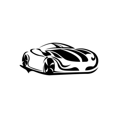 sports car logo clipart design illustration vector