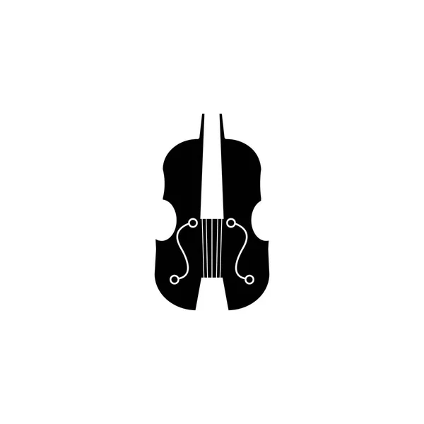 Icona Del Violino Logo Illustrazione Vestito Disegno Vettoriale — Vettoriale Stock