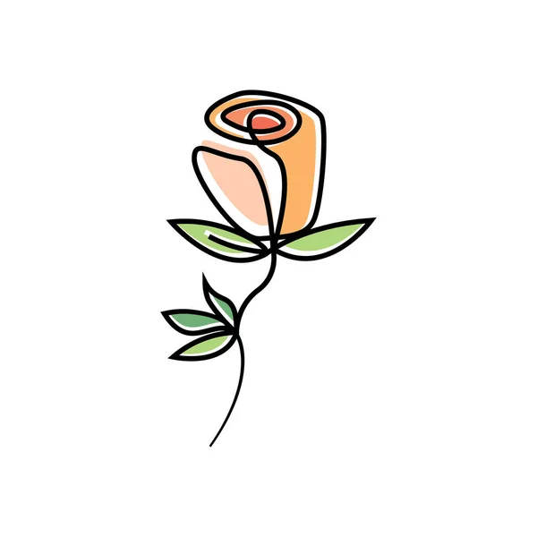 Une Icône Fleur Dessin Vectoriel Illustration Couleur — Image vectorielle