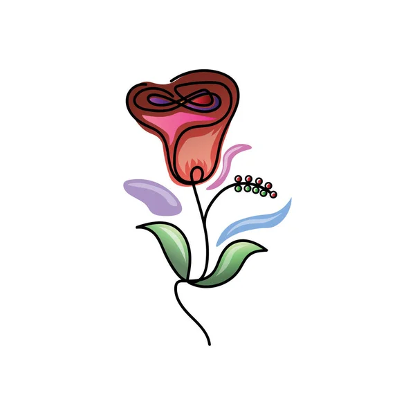 Une Icône Fleur Dessin Vectoriel Illustration Couleur — Image vectorielle