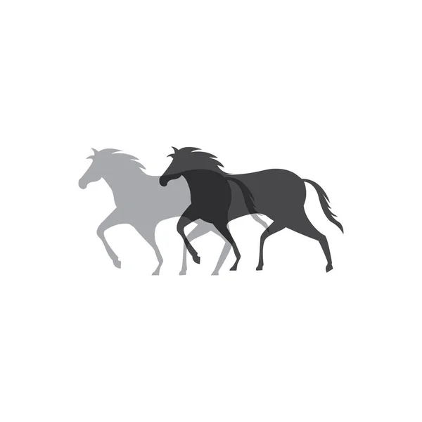 Eine Herde Pferde Vektor Design Illustration — Stockvektor