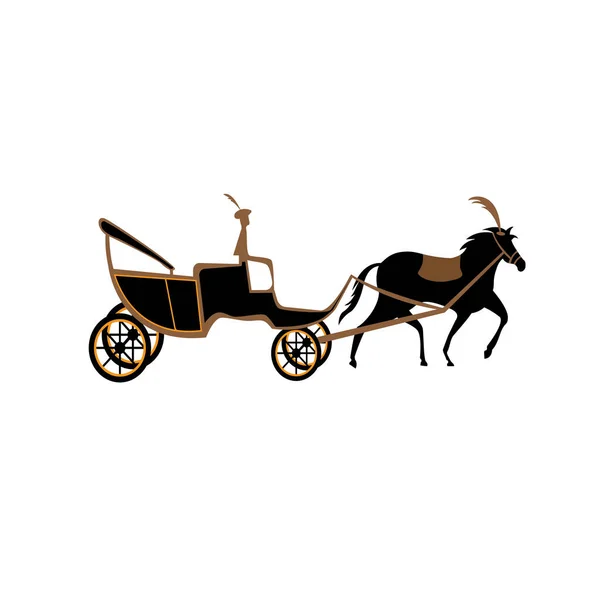 Paard Vervoer Illustratie Vector Clipart Ontwerp — Stockvector