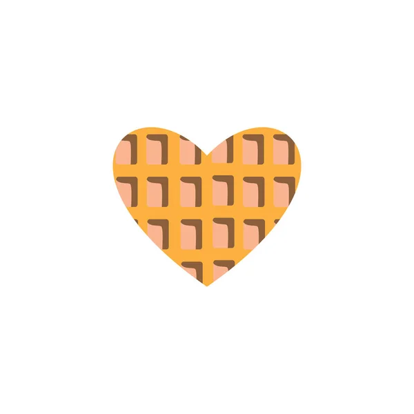 Wafer Love Logo Design Icône Illustration Élément Vecteur — Image vectorielle