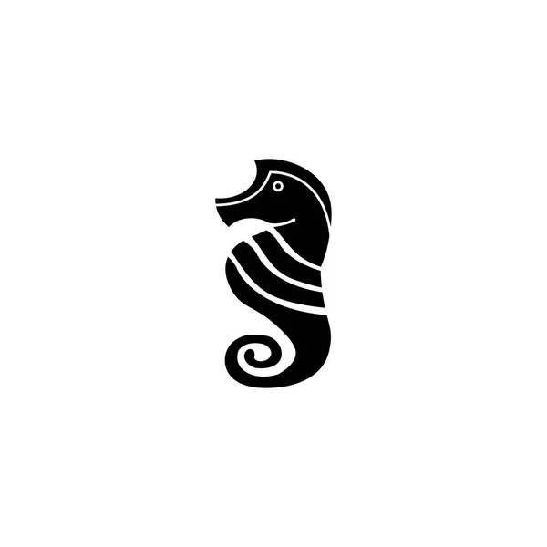 Logotipo Cavalo Marinho Ícone Ilustração Design Vector — Vetor de Stock