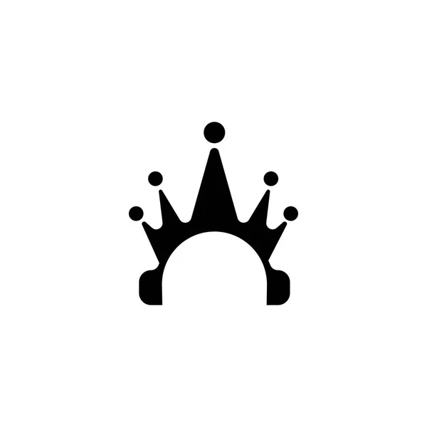 King Operator Logo Illustratie Kroon Vector Ontwerp — Stockvector