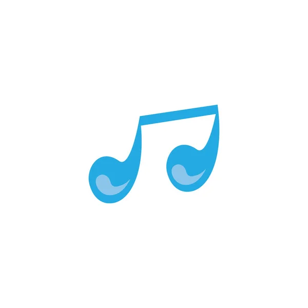 Musique Ton Logo Eau Illustration Icône Vectoriel Design — Image vectorielle