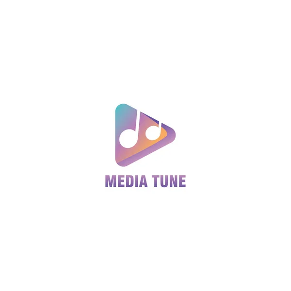 Media Tone Logo Design Illustration Vecteur — Image vectorielle