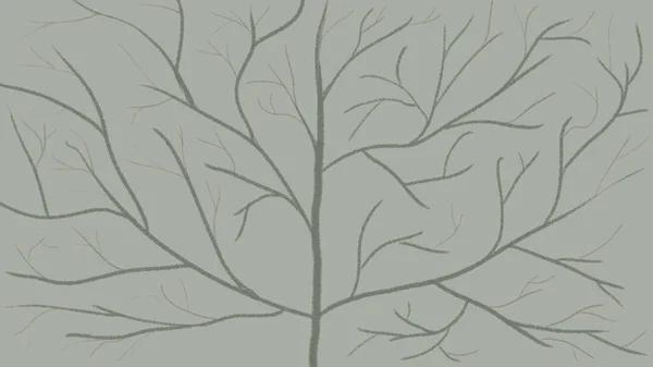 Ilustracja Tła Drzewa Cyfrowa Ilustracja Długich Gałęzi Drzew Współczesna Sztuka — Zdjęcie stockowe