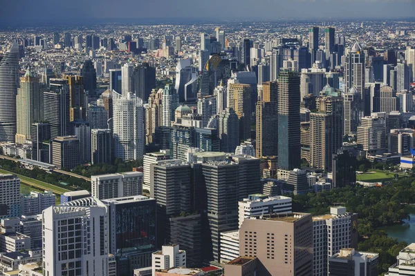 Bangkok 'un şehir manzarası Tayland Metropolis Binası Gökdelen