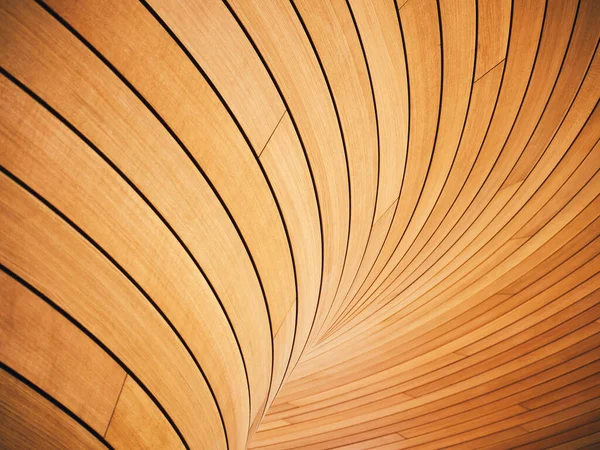 Wooden Wall Tiles Curve Texture Architecture Details Interior Decoration Foto Stock