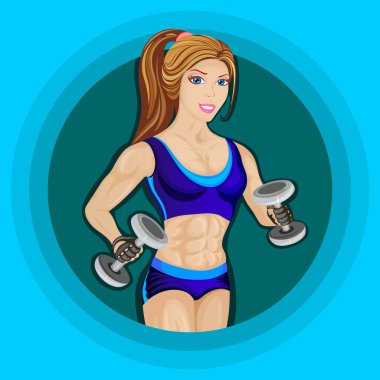 Spor hayattır, kendine güvendir ve harika bir tutumdur, renkli vektör çizimi