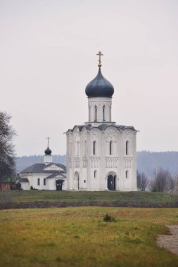 VLADIMIR, RUSSIA - NOVEMBER 3, 2021: Church of the Intercession on the Nerl in Bogolyubovo