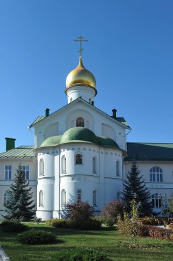 Kolomna, Russia - OCTOBER 9, 2021: men's monastery with living belongings in the Epiphany Monastery in Kolomna