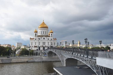 Moscow, Russia - 5 Septemer 2021: view of the Cathedral of Christ the Savior in Moscow