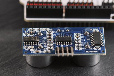 microchip - an electronic board with connectors