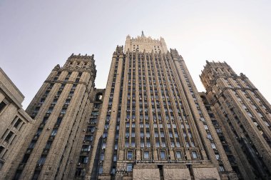 view of the building of the Ministry of Foreign Affairs in Moscow