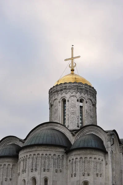 Vladimir Russia November 2021 Golden Cross Dome Assumption Cathedral Vladimir — ストック写真