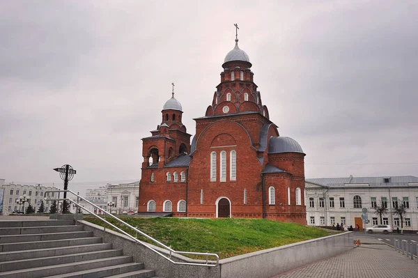 Vladimir Rusia Noviembre 2021 Vista Iglesia Ladrillo Rojo Vladimir — Foto de Stock