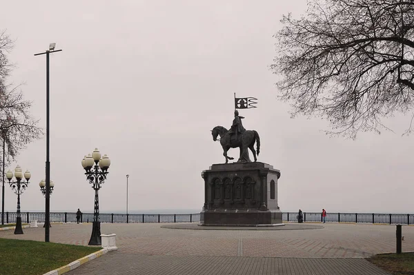 Vladimir Ρωσια Νοεμβρίου 2021 Μνημείο Του Πρίγκιπα Βλαντιμίρ Και Του — Φωτογραφία Αρχείου