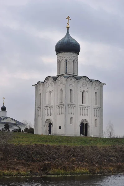 VLADIMIR, RUSSIA - NOVEMBER 3, 2021: Church of the Intercession on the Nerl in Bogolyubovo