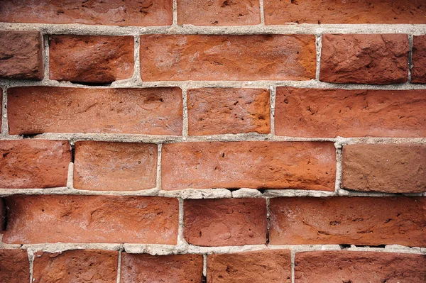 Old Red Brick Ruined Brickwork Abstract Background — ストック写真