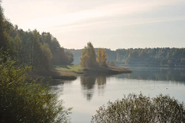 View Pond Park Autumn Colors Autumn Landscape — Fotografia de Stock