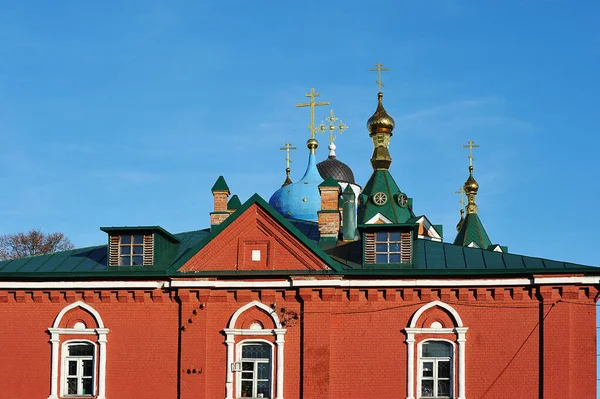 러시아 콜롬나 October 2021 콜롬나에 성당들의 돔들의 — 스톡 사진