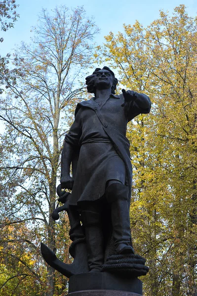 Moscow Russia October 2021 Monument Peter Great Izmailovsky Island Moscow — Stok fotoğraf