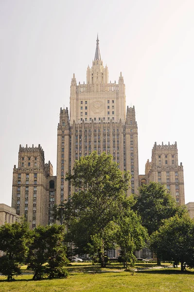 View Building Ministry Foreign Affairs Moscow — Fotografia de Stock