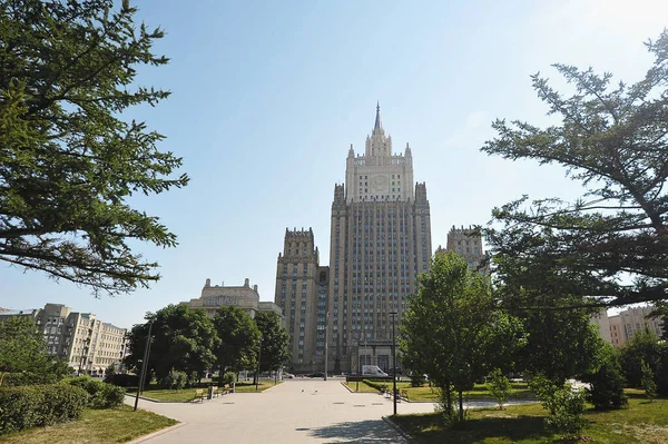 View Building Ministry Foreign Affairs Moscow — Fotografia de Stock