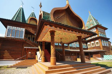 MOSCOW, RUSSIA - July 11, 2021: the palace of Tsar Alexey Mikhailovich in Kolomenskoye in Moscow