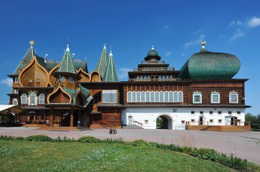 MOSCOW, RUSSIA - July 11, 2021: the palace of Tsar Alexey Mikhailovich in Kolomenskoye in Moscow
