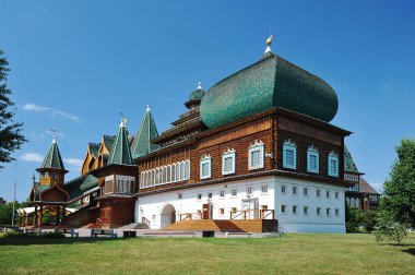 MOSCOW, RUSSIA - July 11, 2021: the palace of Tsar Alexey Mikhailovich in Kolomenskoye in Moscow
