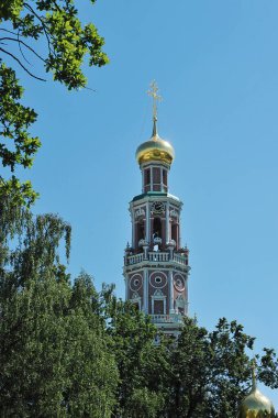 view of the Transfiguration Church of the Novodevichy monastery in Moscow