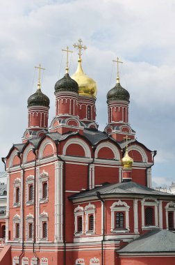 MOSCOW, RUSSIA - June 6, 2021: view of the Znamensky Cathedral in Moscow