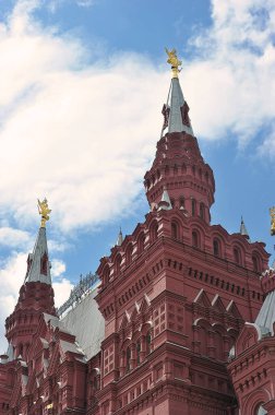 MOSCOW, RUSSIA - June 6, 2021: view of the State Historical Museum building from Red Square in Moscow