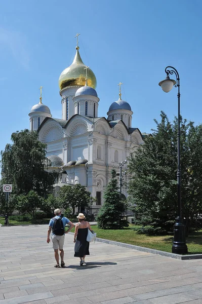 Moscow Russia June 2021 View Archangel Cathedral Territory Kremlin Moscow — Stock Photo, Image